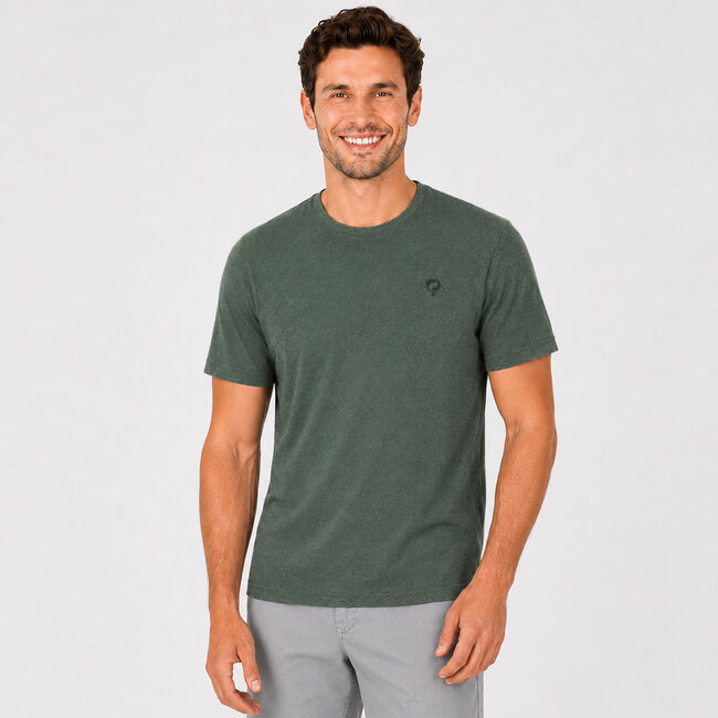 Men's T-shirt Roden - Dark Green Melange