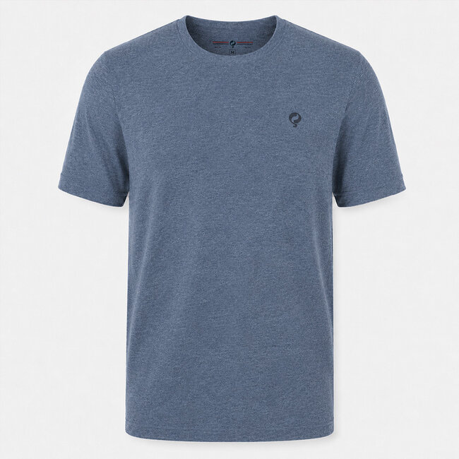 Heren T-shirt Roden -  Denimblauw Melange