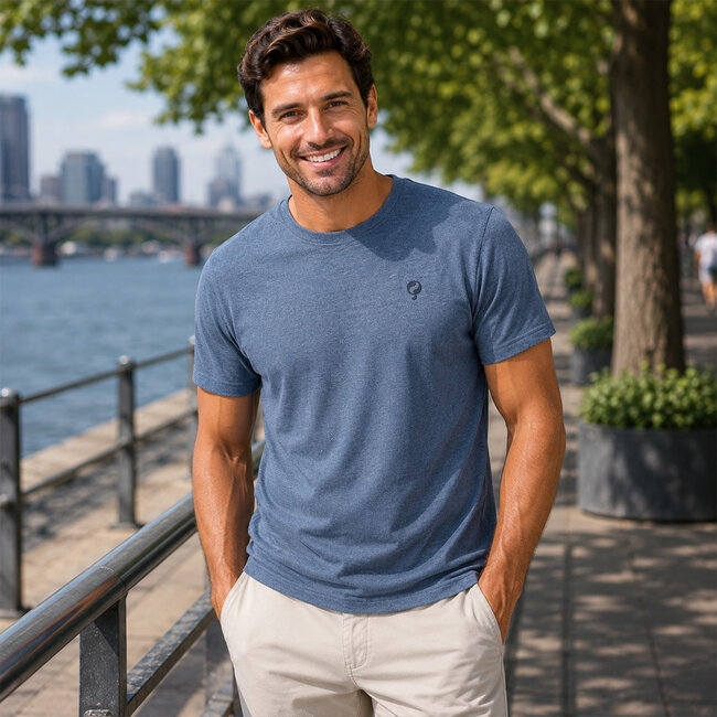 Men's T-shirt Roden - Denim Blue Melange