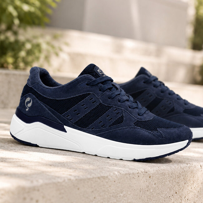 Heren Sneaker Kampen - Donkerblauw/ Wit