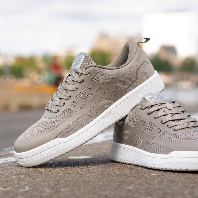 Q1905 Heren Sneaker Marken - Taupe/ Wit