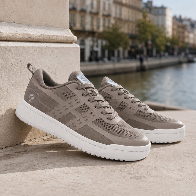 Men's Sneaker Brands - Taupe/ White