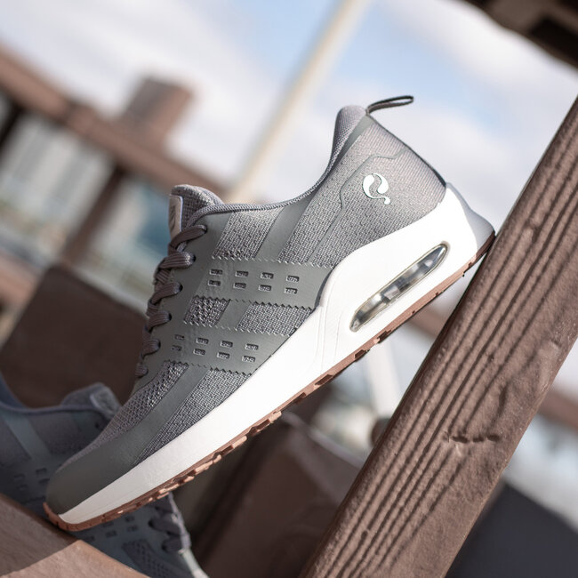 Q1905 Heren Sneaker Enkhuizen - Middengrijs/ Wit