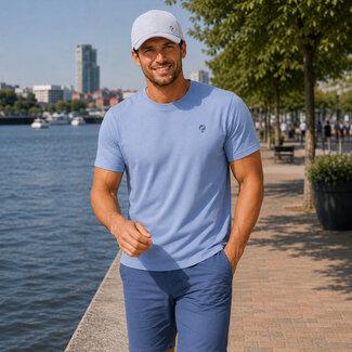 Q1905 Men's T-shirt Roden - Light Blue Melange