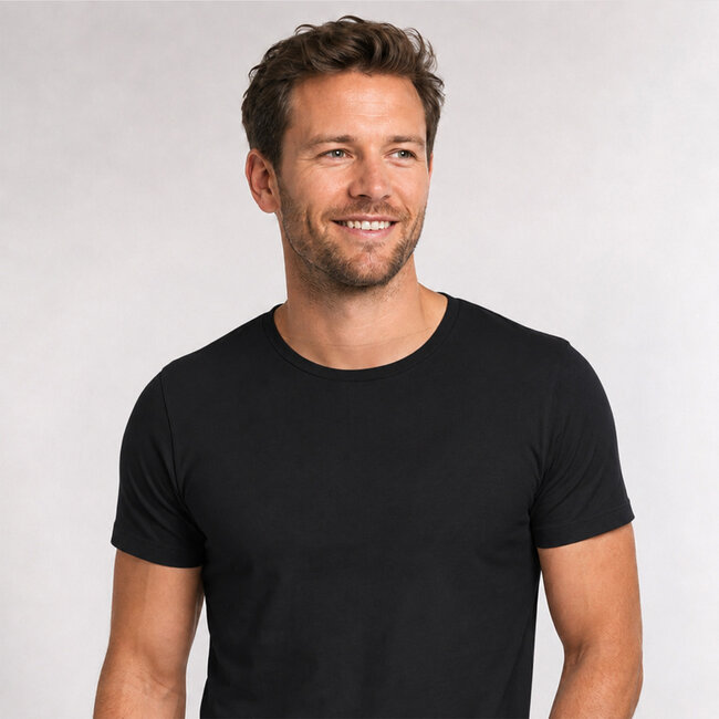Heren T-shirt 2-Pack Oolde - Zwart/Zwart