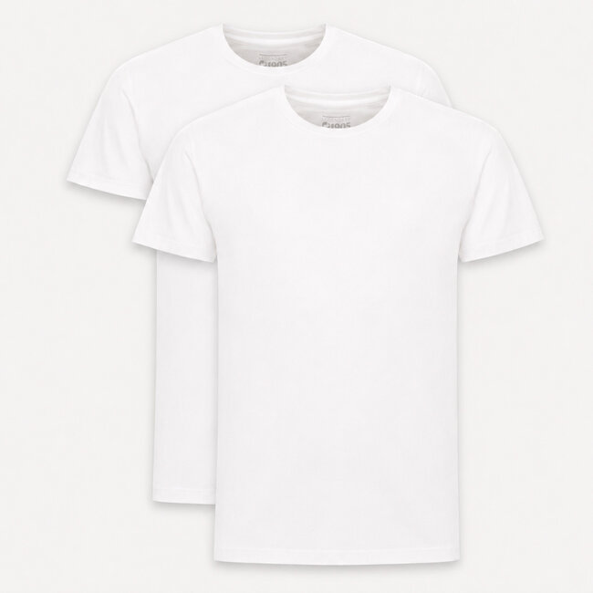 Q1905 Heren T-shirt 2-Pack Oolde - Wit/ Wit