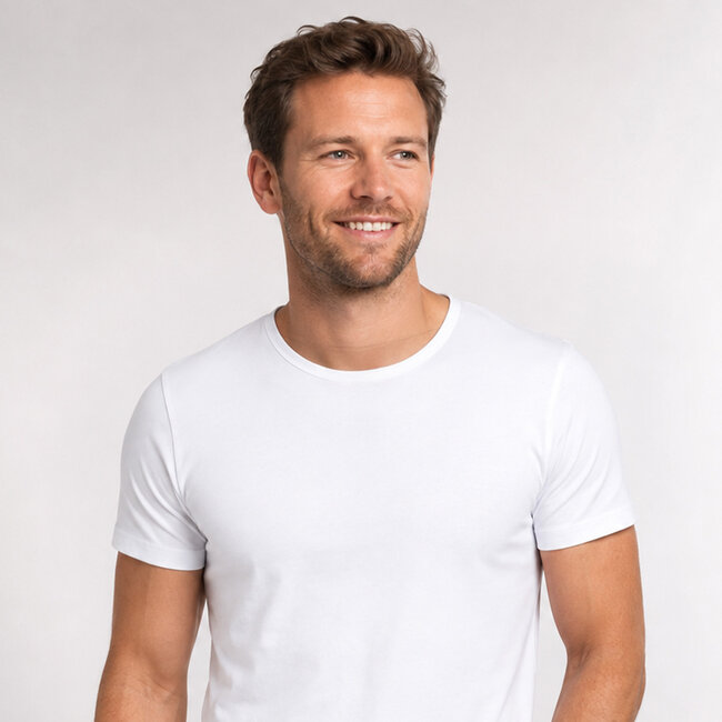 Heren T-shirt 2-Pack Oolde - Wit/ Wit
