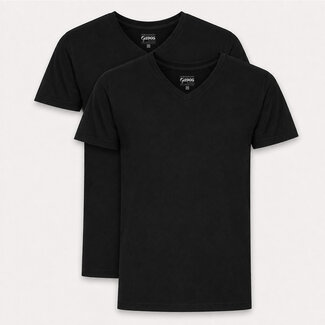 Q1905 Heren T-shirt 2-Pack Steyl - Zwart/ Zwart Q1905 Heren T-shirt 2-Pack Steyl - Zwart/ Zwart