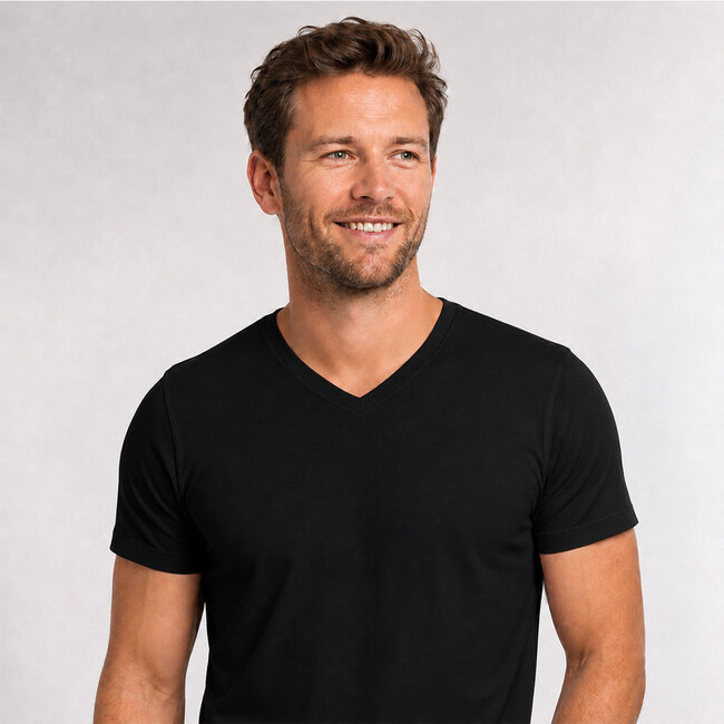 Heren T-shirt 2-Pack Steyl - Zwart/ Zwart
