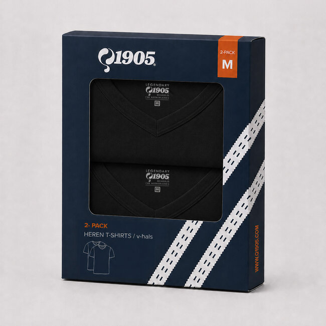 Men's T-shirt 2-Pack Steyl - Black/ Black
