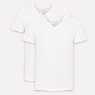 Q1905 Heren T-shirt 2-Pack Steyl - Wit/Wit Q1905 Heren T-shirt 2-Pack Steyl - Wit/Wit