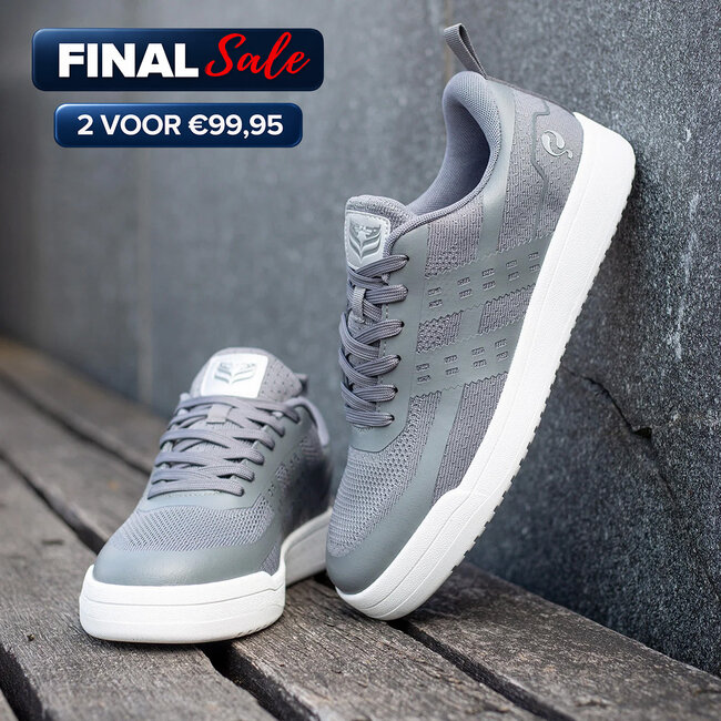 Heren Sneaker Marken - Middengrijs/ Wit