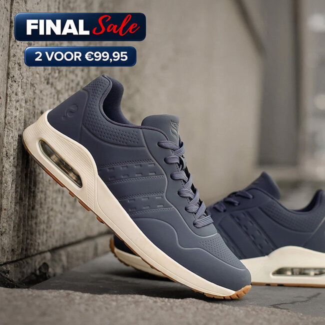Men's Hank Sneakers - Mid Blue/White