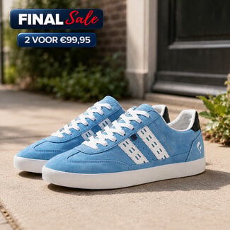 Q1905 Heren Sneaker Platinum - Lichtblauw/Wit