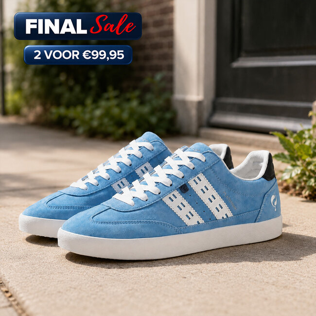 Q1905 Heren Sneaker Platinum - Lichtblauw/Wit