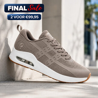 Q1905 Heren Sneaker Enkhuizen - Taupe/ Wit