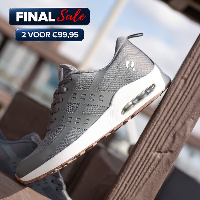 Heren Sneaker Enkhuizen - Middengrijs/ Wit