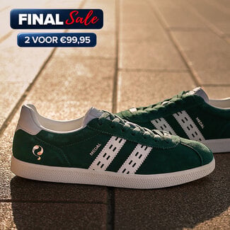 Q1905 Heren Sneaker Medal - Hardgroen/Wit