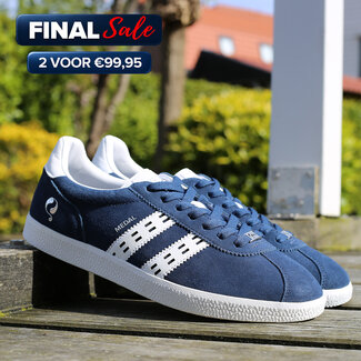 Q1905 Heren Sneaker Medal - Denimblauw/Wit