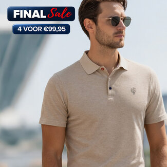 Q1905 Heren Polo Willemstad - Zand Melange