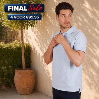 Q1905 Heren Polo Toldijk – Mistblauw Melange