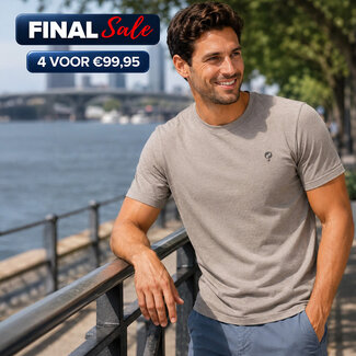 Q1905 Men's T-shirt Roden - Taupe Melange