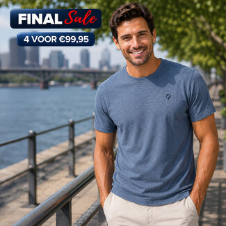 Q1905 Men's T-shirt Roden - Denim Blue Melange