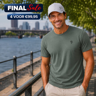 Q1905 Men's T-shirt Roden - Dark Green Melange