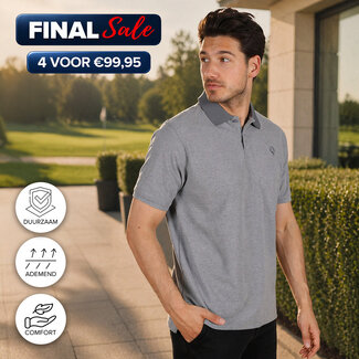 Q1905 Men's Polo Fore - Light Grey Melange
