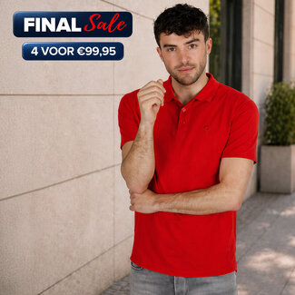 Q1905 Heren Polo Willemsdorp - Rood