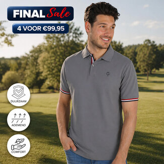 Q1905 Heren Polo Matchplay - Middengrijs