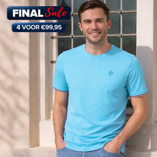 Q1905 Heren T-shirt Dronten - Felblauw
