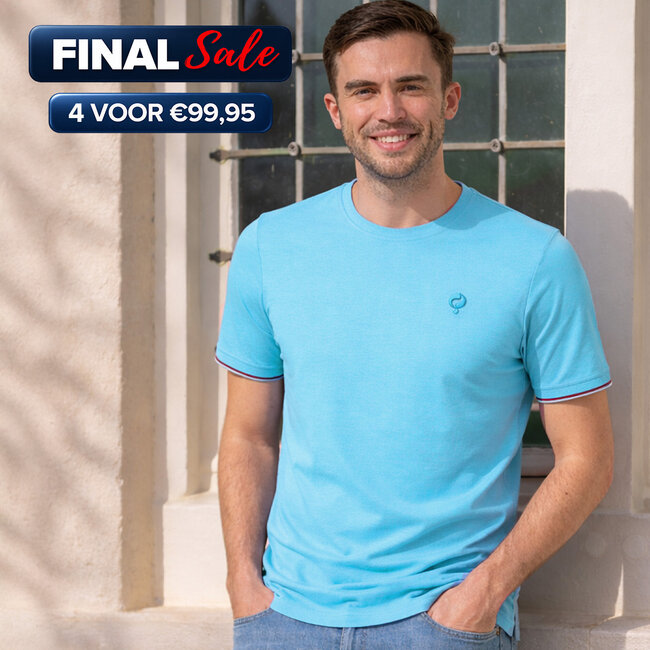 Heren T-shirt Dronten - Felblauw