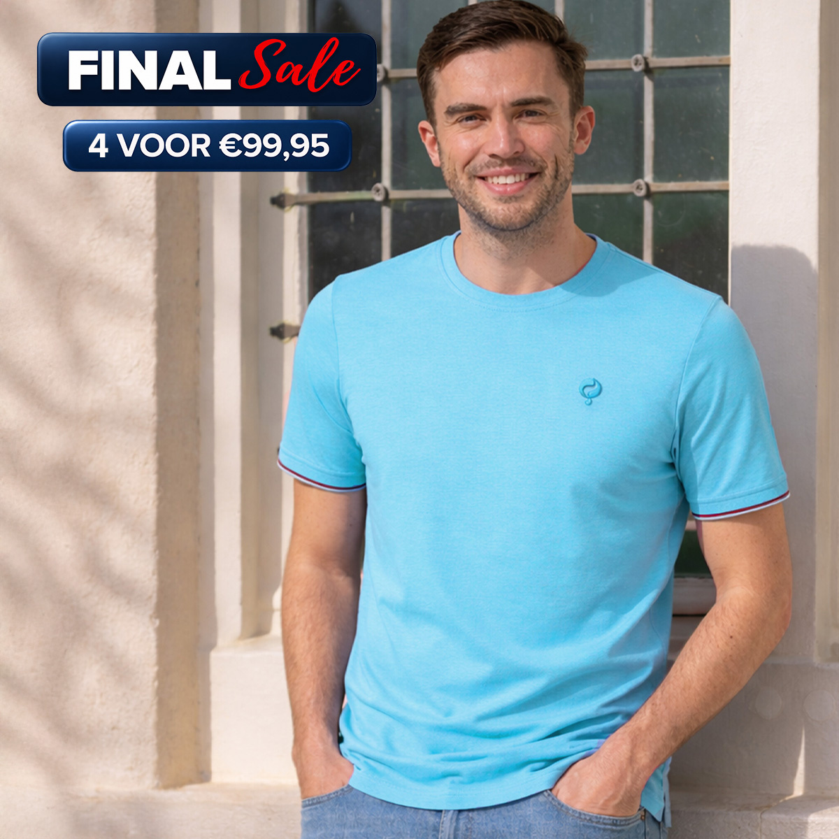 Heren T-shirt Dronten | Felblauw