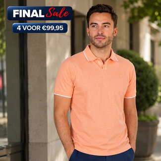 Q1905 Men's Polo Stein - Light Orange Melange