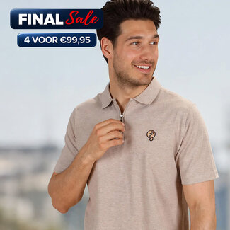 Q1905 Heren Polo Zuidland – Zand Melange