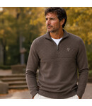 Q1905 Men's Sweater Ruurlo - Dark Taupe Melange