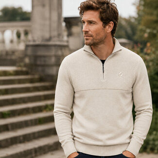 Q1905 Men's Sweater Ruurlo - Light Taupe Melange