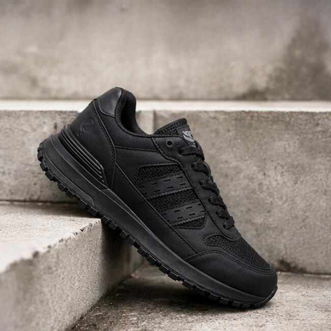 Q1905 Heren Sneaker Bussel  - Zwart