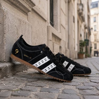 Q1905 Heren Sneaker Typhoon SP - Zwart/ Wit/ Gum