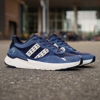 Q1905 Heren Sneaker Kampen - Denimblauw/Donkerblauw/Offwhite Q1905 Heren Sneaker Kampen - Denimblauw/Donkerblauw/Offwhite