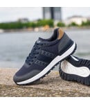 Q1905 Heren Sneaker Aalst - Donkerblauw/ Cognac/ Wit