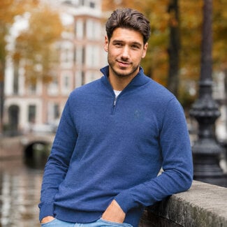 Q1905 Men's Sweater Kralingen - Denim Blue Melange
