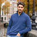 Q1905 Heren Trui Kralingen - Denimblauw Melange