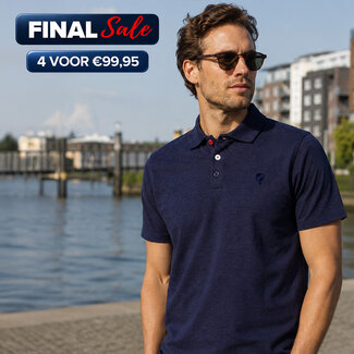 Q1905 Men's Polo Willemstad - Dark Blue Melange