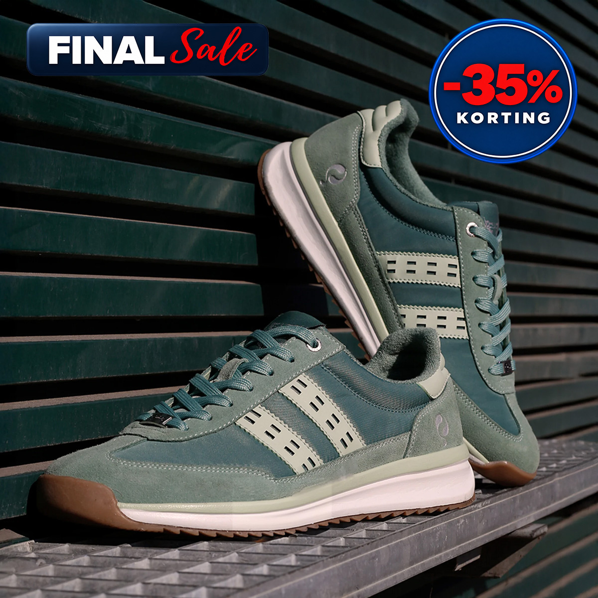 Heren Sneaker Boston Pro | Lichtgroen/ Donkergroen