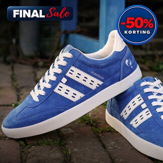 Q1905 Heren Sneaker Platinum - Koningsblauw/Wit