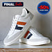 Q1905 Men's Sneaker Platinum - White/Dark Blue/Orange
