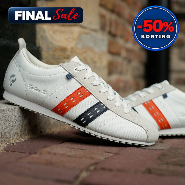 Q1905 Men's Sneaker Typhoon SP - White/Dark Blue/Orange