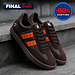 Q1905 Heren Sneaker Platinum - Donkerbruin/Oranje
